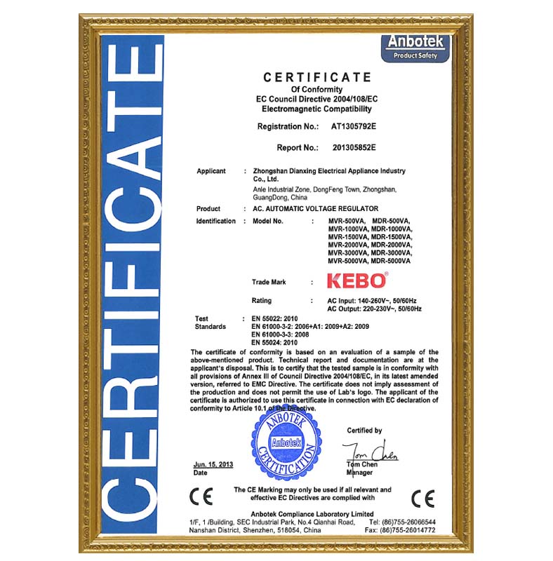 KEBO -Single Phase Servo Stabilizer Mvr Series 140-260v | Kebo-14